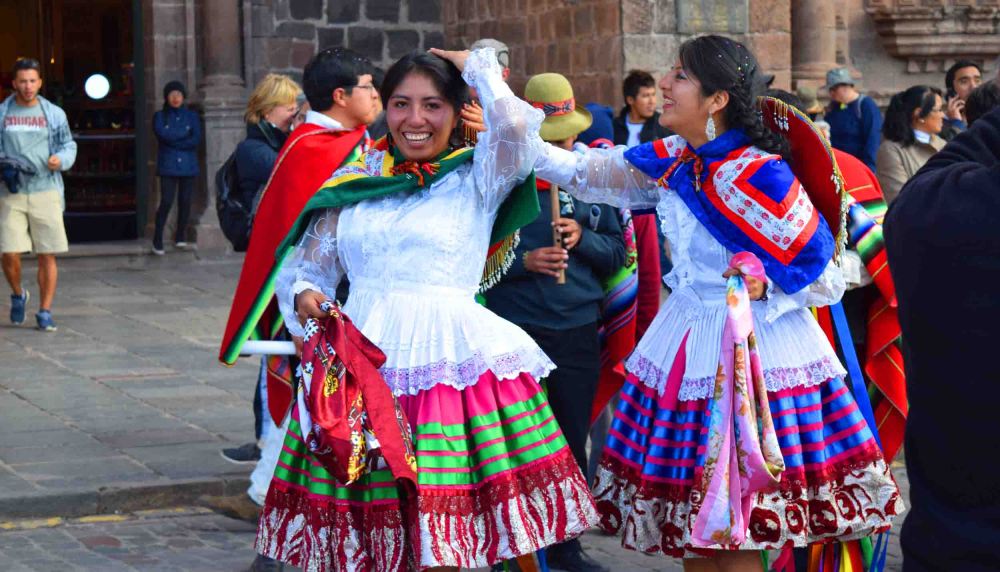 Costumes for parade in central Cusco